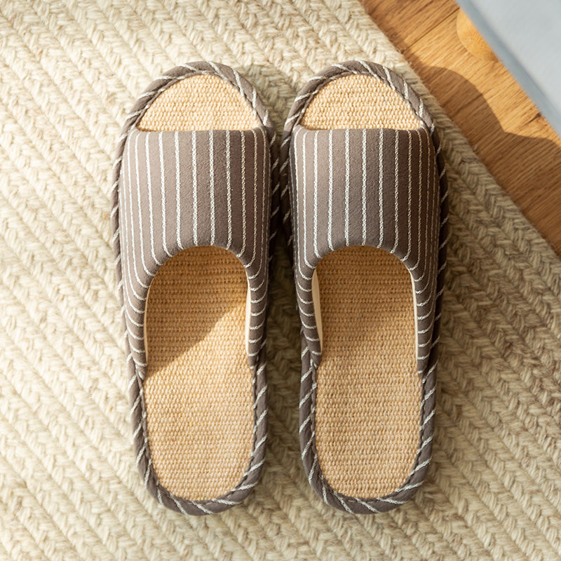 Cotton Linen Slippers Spring And Autumn Fabric Deodorant Home Indoor Non-Slip Home