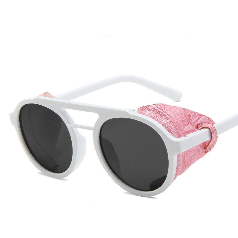 Fashion Round Frame Double Beam  Sunglasses