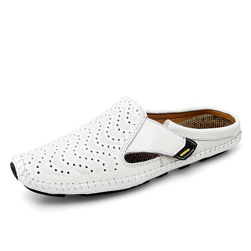 Muller Shoes Hole Low-top Cowhide Surface Slip-on