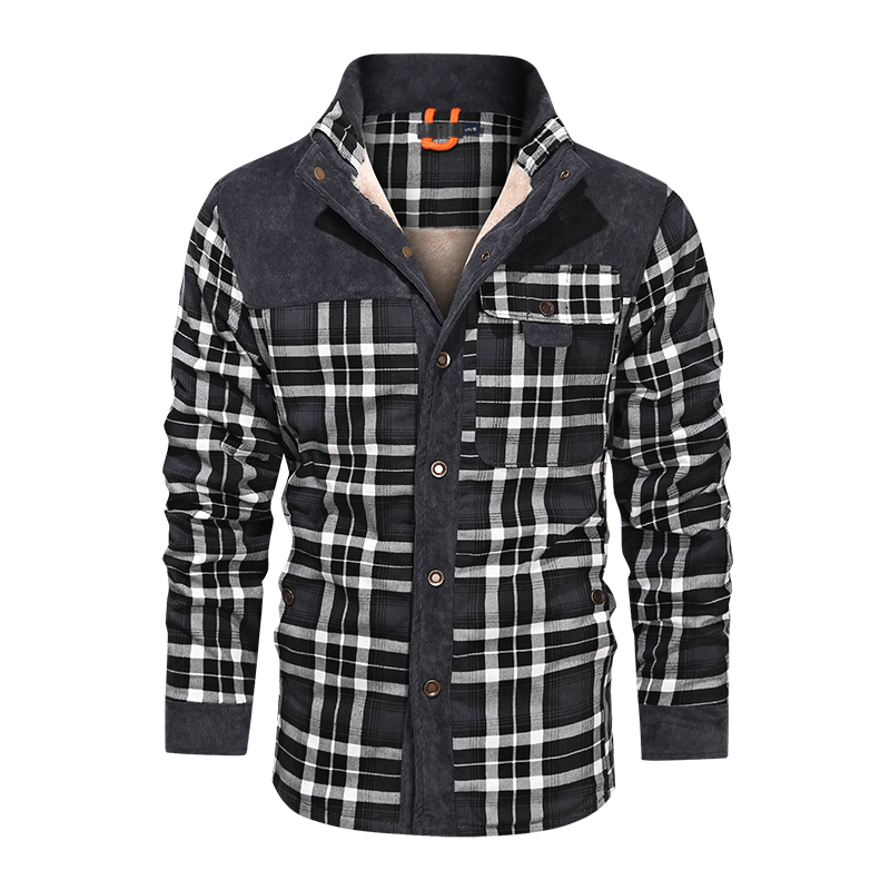 Men Warm Jacket Fleece Slim Fit Autumn Winter Jacket