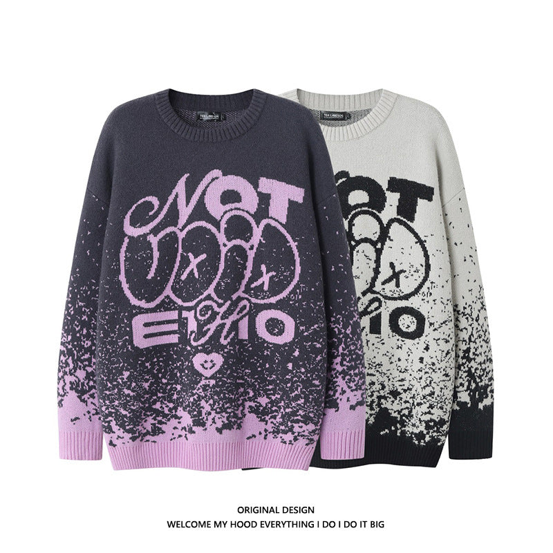 Niche Design Gradient Sweater Fashion Brand
