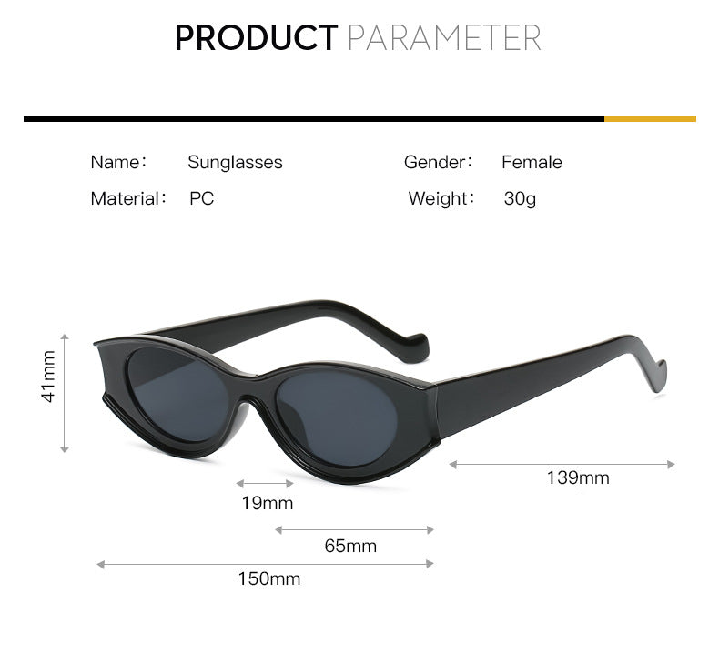 Women's Mirror Concave Shape Personalized Sunglasses