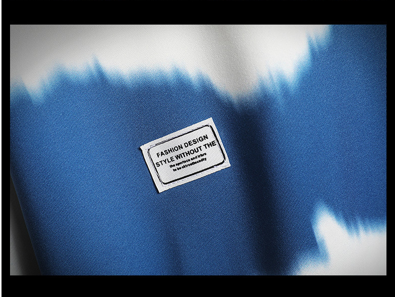 Two-tone Tie-dye Casual Men's Sweater