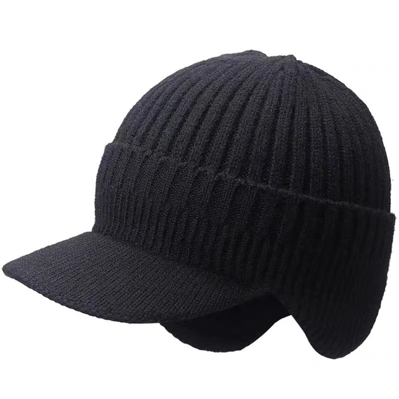 Warm Ear Protection Hat Men's Thickened Woolen Cap