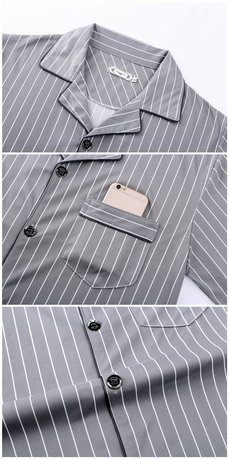 Pajamas Men's Spring And Autumn Long-sleeved Homewear Suit