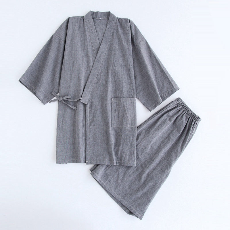 Japanese Men's Kimono Pajamas Short-sleeved Shorts