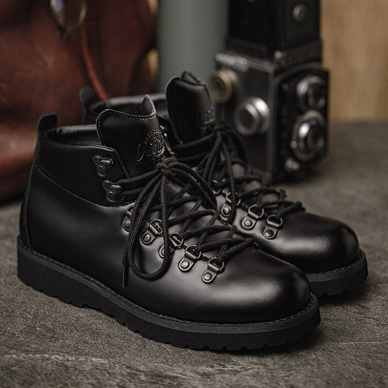 Men's Shoes Autumn New Mid Cut Tooling Boots Trend All Match Casual Shoes