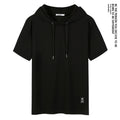 Casual Simple Men's Clothing Cotton Hooded T-shirt