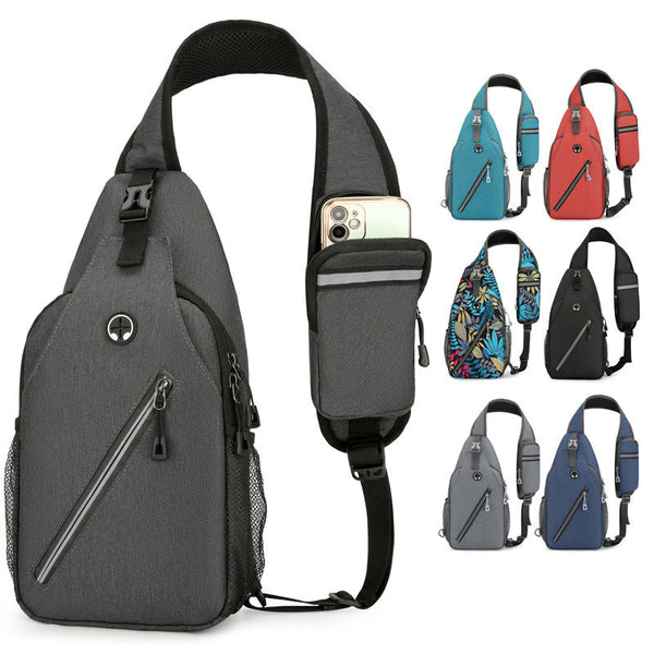 Multifunctional Men's Shoulder Crossbody Bag Male Hard-Wearing Canvas Shoulder Messenger Bags Chest Bag