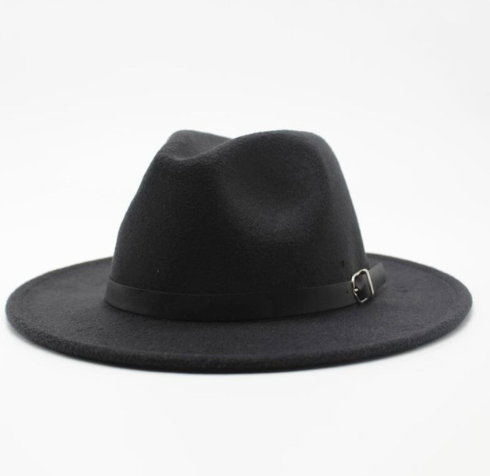 Wool jazz hat men's and women's couple flat hat