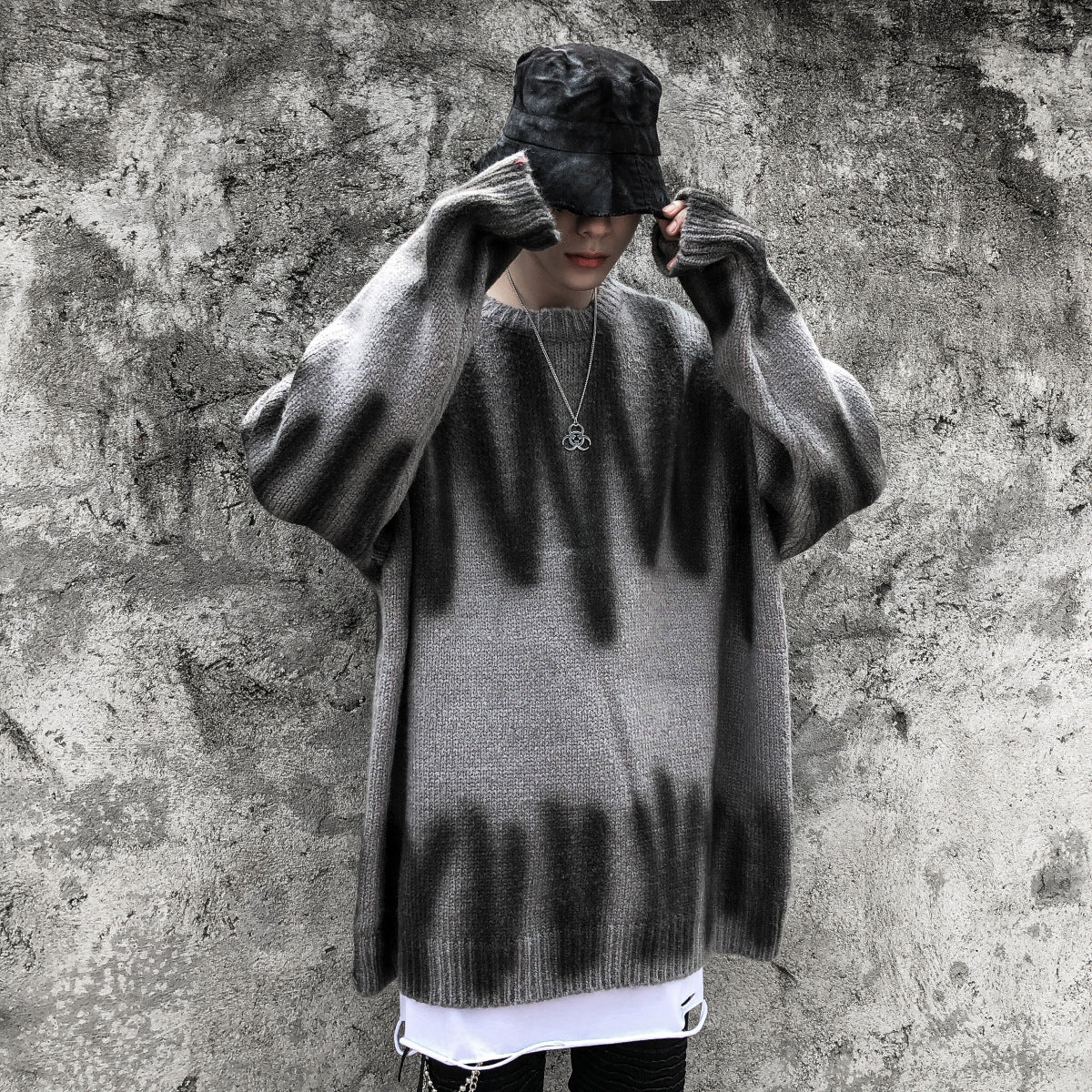 Embroidered Hip-hop Long Sleeve couple Matching Sweater