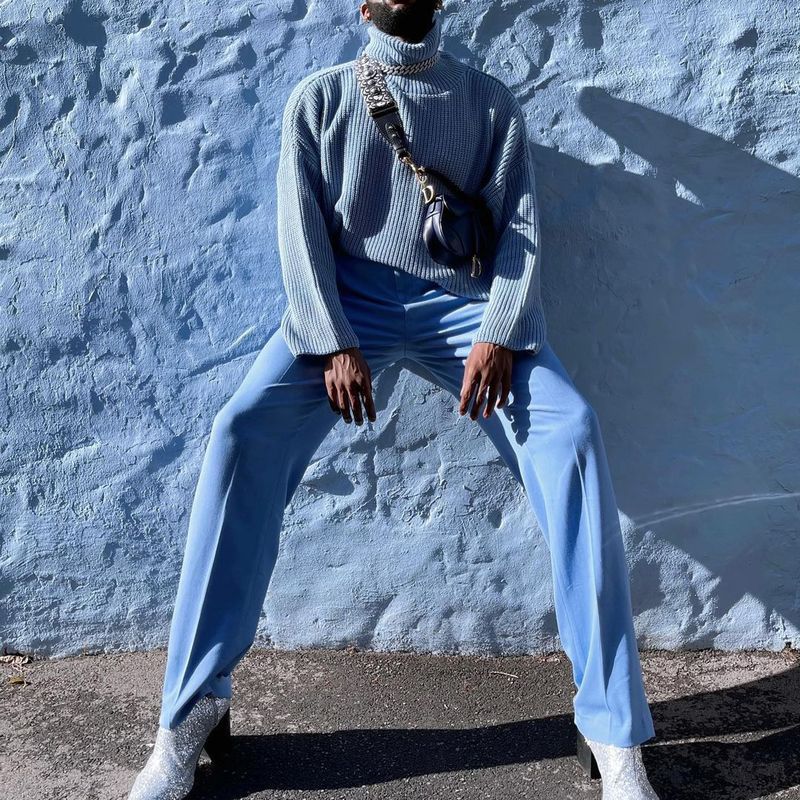 slim-fit Stand-collar Sweater