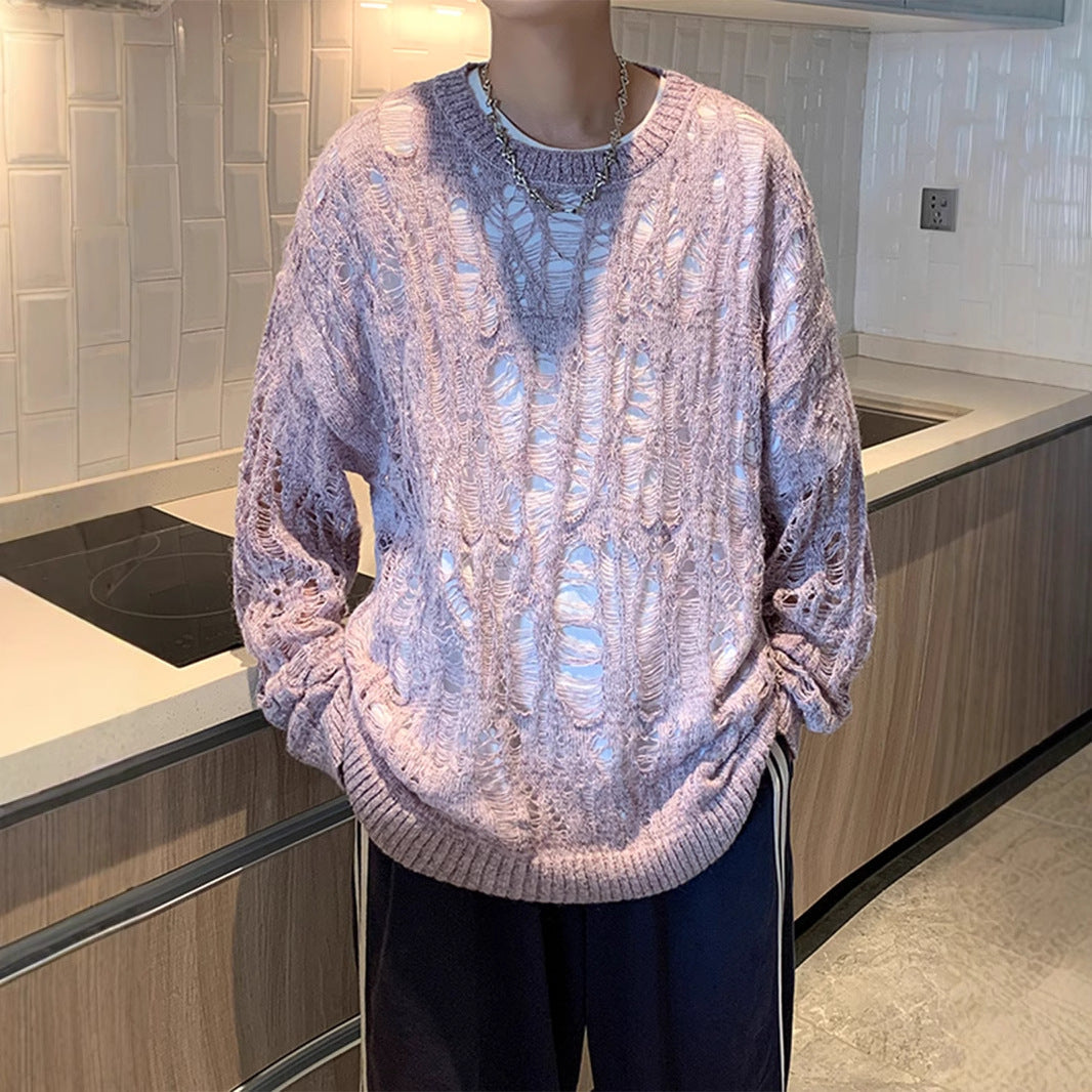 Early Spring Design Hollow Loose Thin Sweater