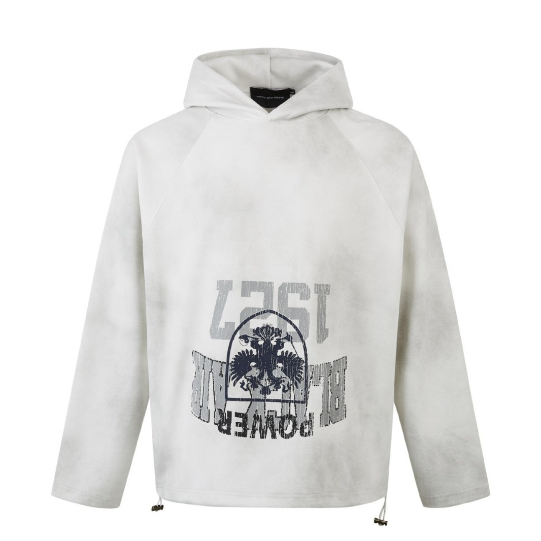 Batik Dirty Print Hoodie Pullover Hooded