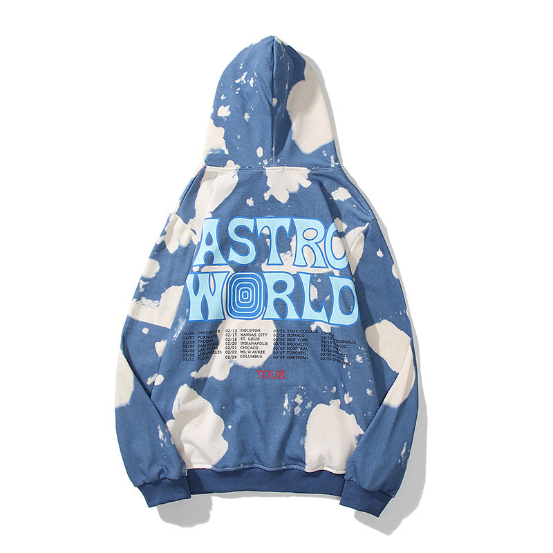 Color Tie Dye Lightning Cloud Astronaut Hoodie