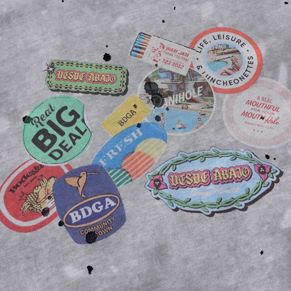 Digital Direct Injection American-style Distressed Printed Short-sleeved T-shirt For Men