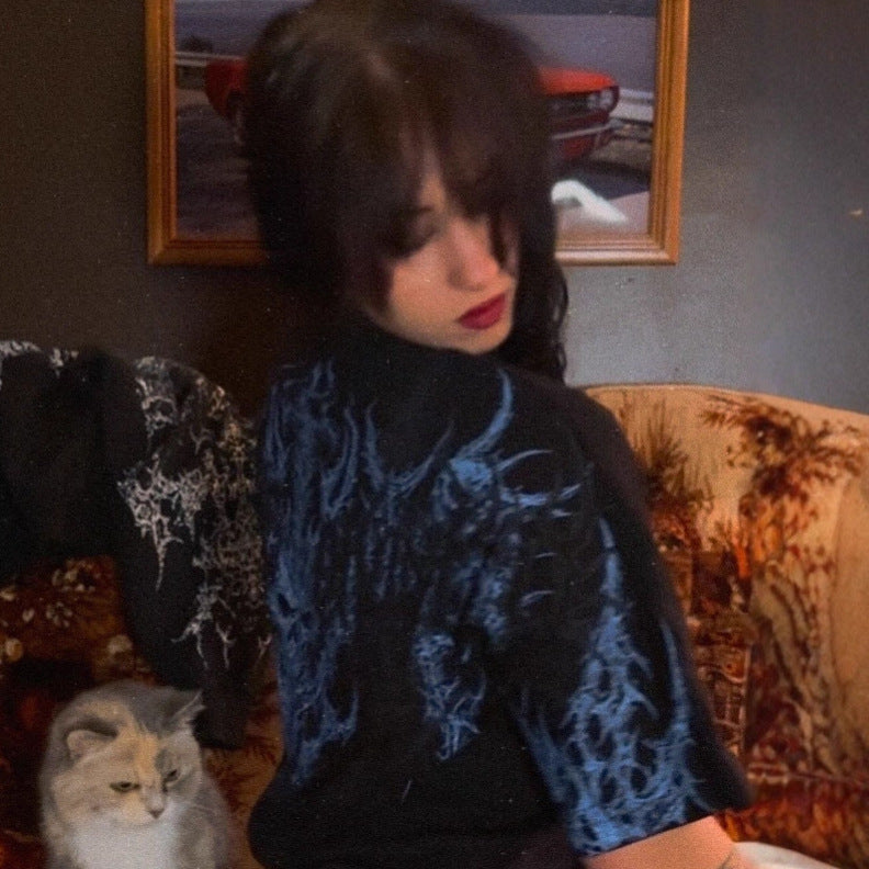 American Printed Sports Fitness Cotton Short Sleeve