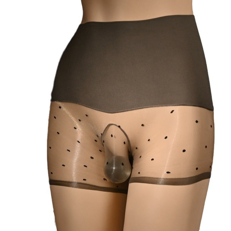 1D Ultra-thin Aurora Dots Fully Transparent Sexy Men's Hip-exposed
