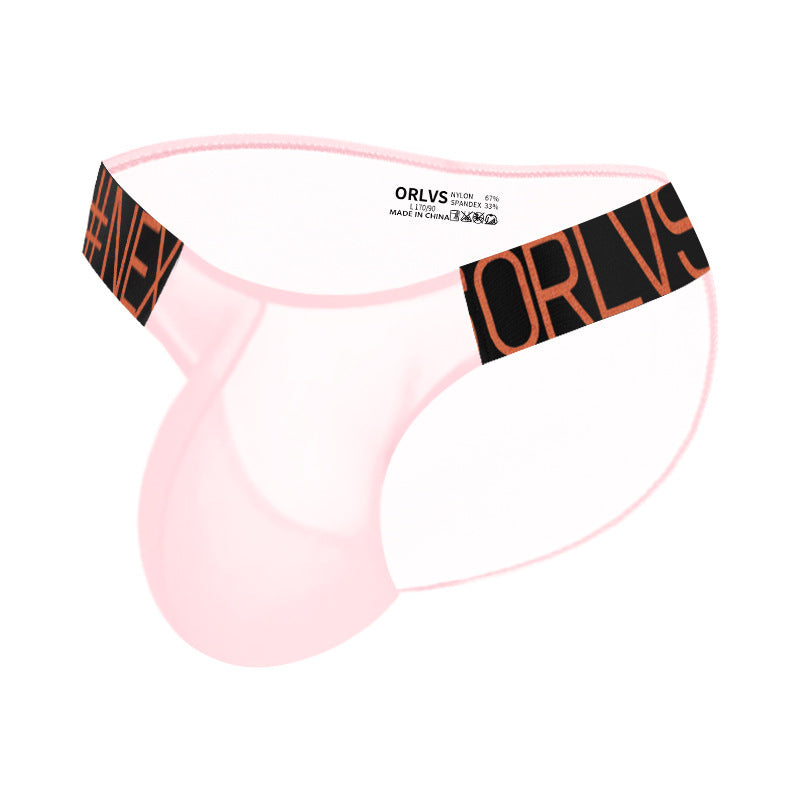 Transparent High Fork Men's Briefs Sports Low Waist Panties