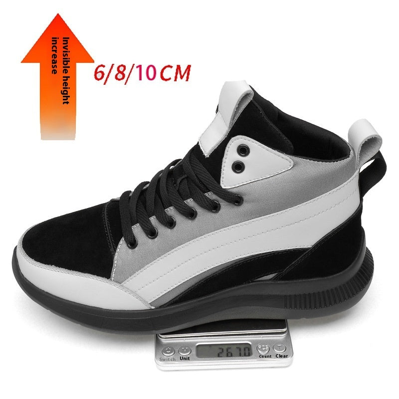 Height Increasing 6 Autumn And Winter Invisible Height Increasing Insole 8CM Men's Shoes