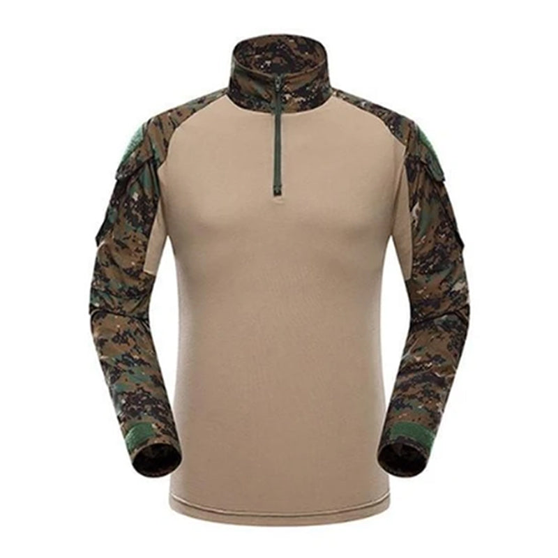 stand collar arm strap pocket Men Elastic soft T-shirt jacket