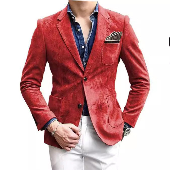 Men's Solid Color Loose And Versatile Suit Jacket