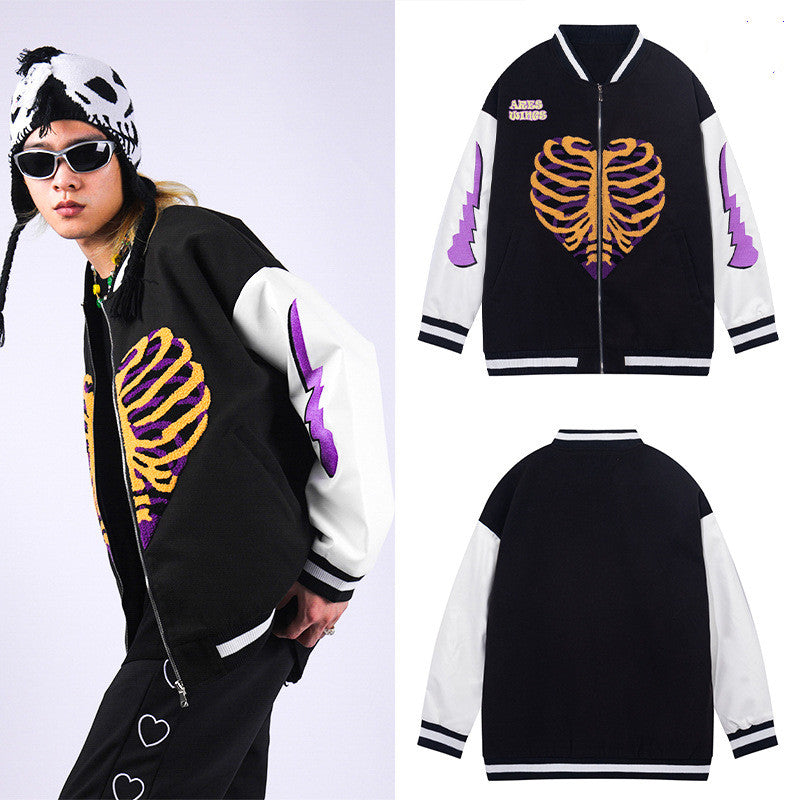 American High Street Retro Baseball Uniform Casual Loose