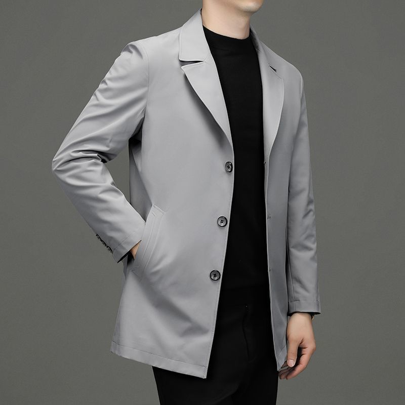 Casual Simple Men's Mid-length Oversized Loose Coat
