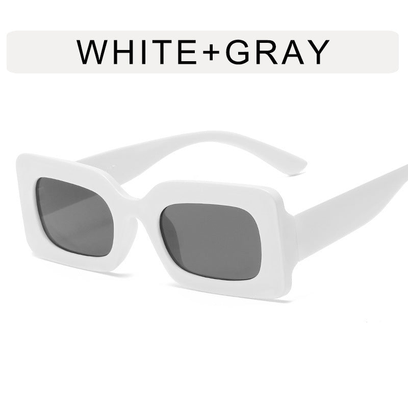 Jelly Color Square Sunglasses Concave Shape