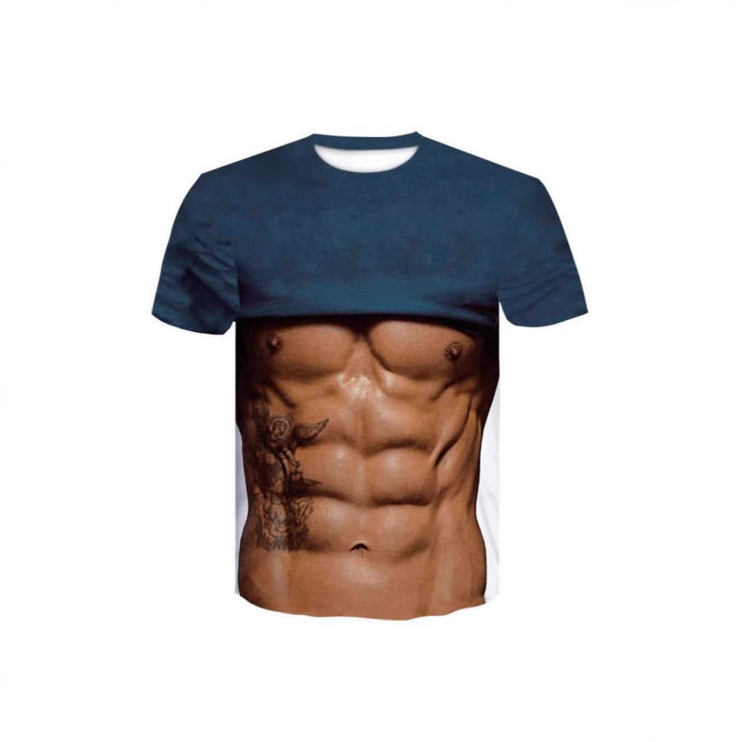 3d Digital Printing Short Sleeve Comfortable T-shirt For Men