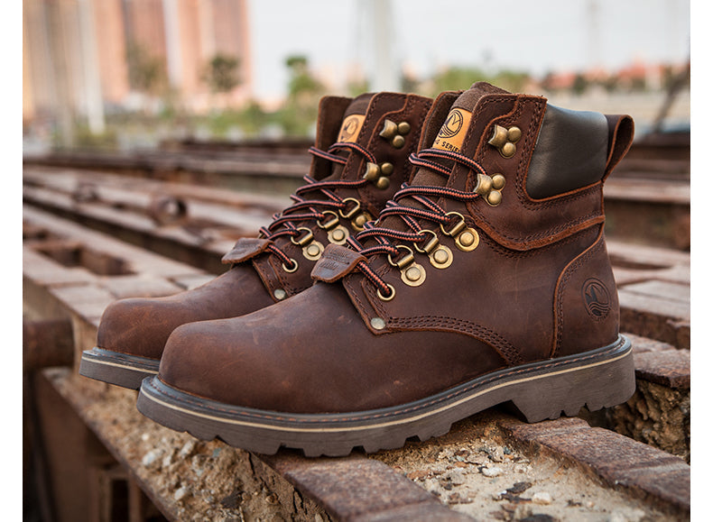 Men's High Top Waterproof And Velvet Rhubarb Boots