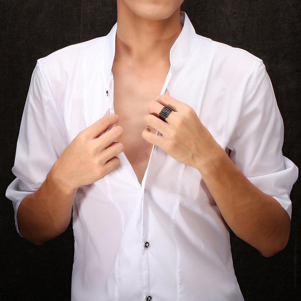 Black Stainless Steel Ring