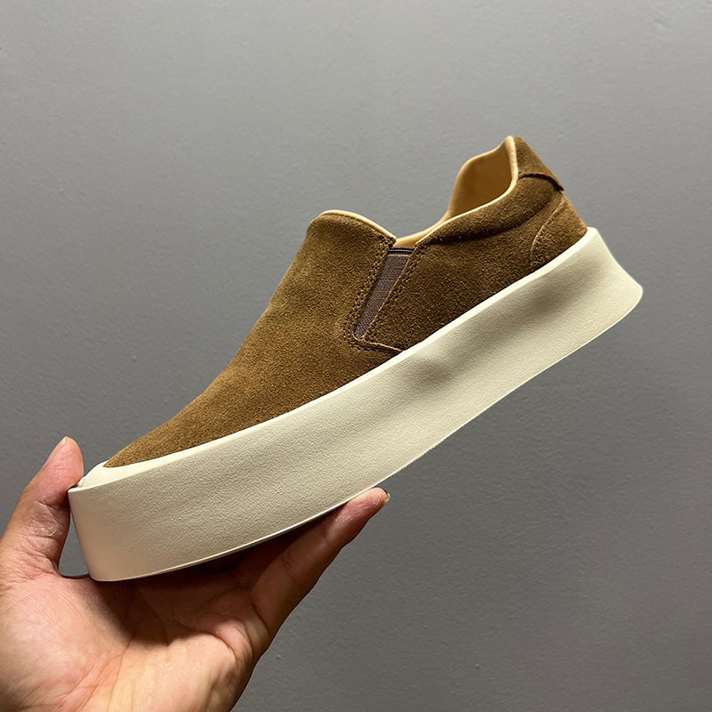 Soft Leather White Soft Bottom Casual Shoes