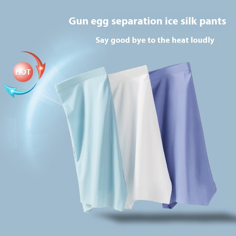 Ice Silk Bullet Separation Underwear Men's Boxers Thin Breathable Sexy Four-corner Shorts
