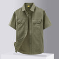 Casual Solid Color Workwear Shirt Men