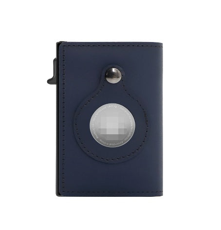 Rfid Card Holder Men Black Short Purse Small Leather Slim Wallets Mini Wallets For Airtag Air Tag