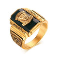 tiger Walton Navy titanium ring