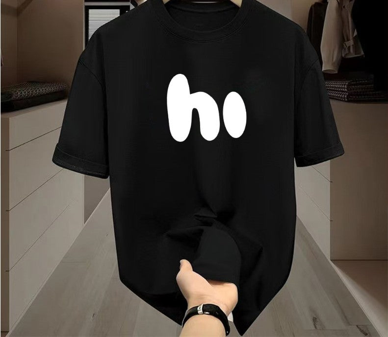 Letter Short Sleeve Sports Men T-shirt