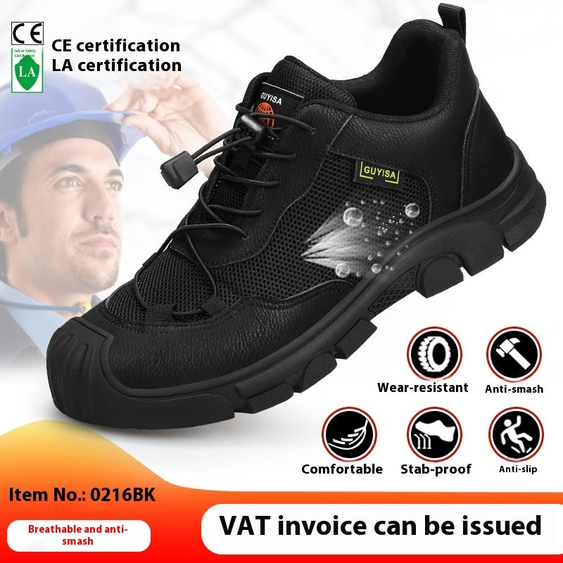 Steel Toe Shoes With Soft Soles Anti-smash And Anti-puncture