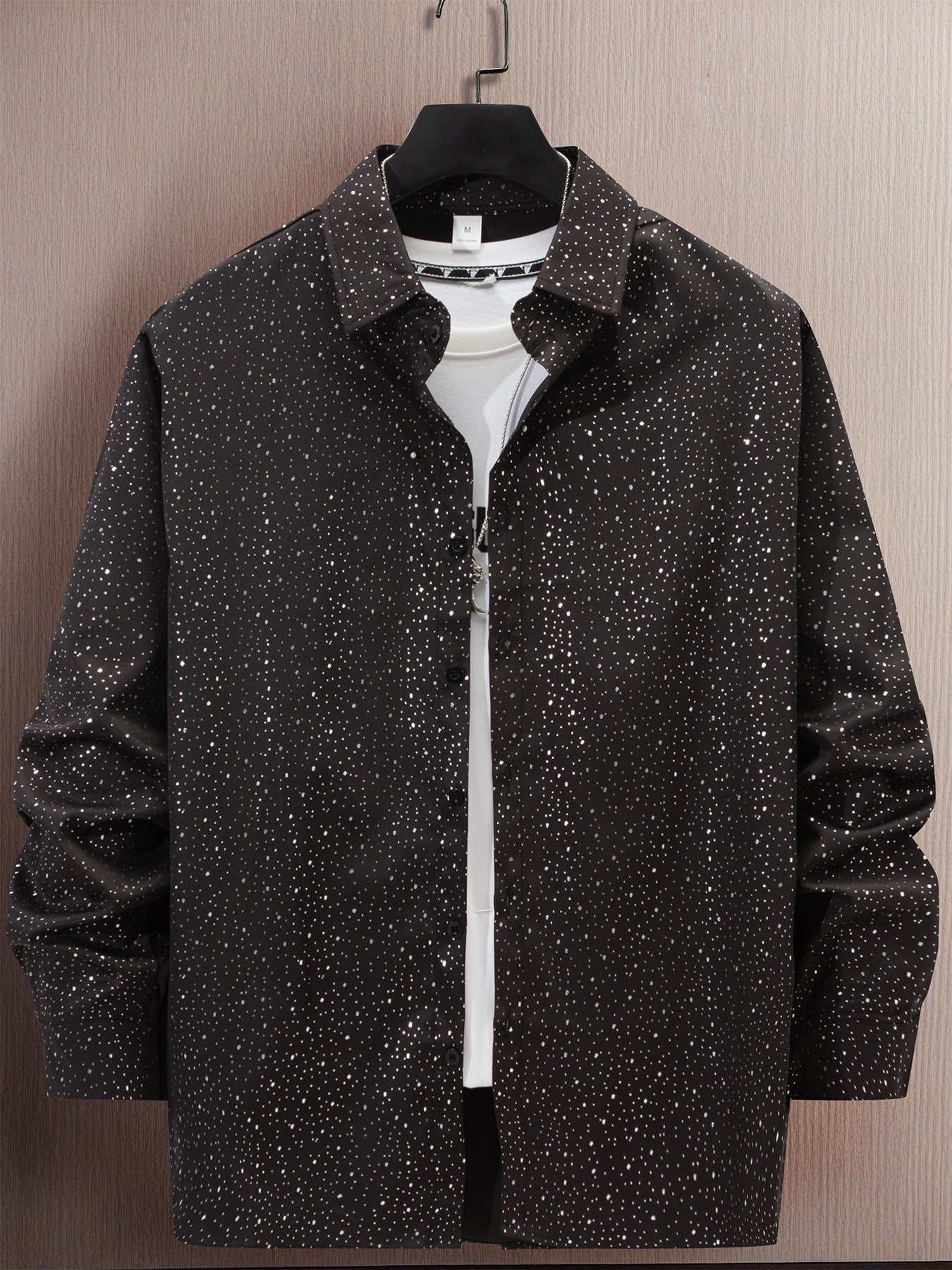 Polka Dot Bronzing Printed Casual Long Sleeve Shirt