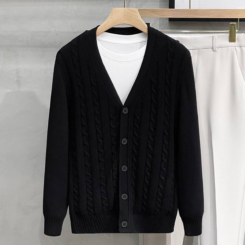 Men's Knitted Autumn And Winter Sweater Casual Jacket