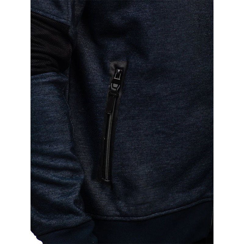 Men's Hooded Stitching Sweater  Cardigan Jacket