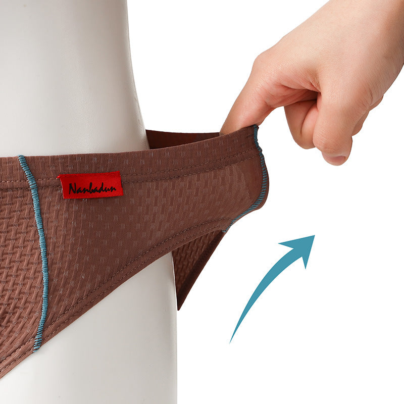 Men's Low Waist Plaid Hip Lifting Briefs