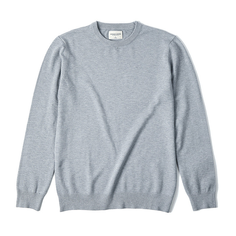 Men's Autumn Casual And Versatile Solid Color Pullover Sweater