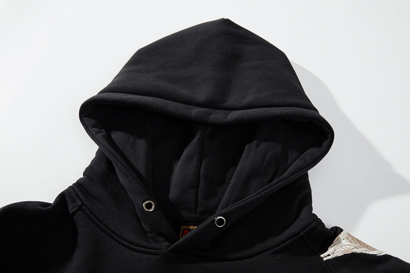 Men's Hooded Sweater Full Width Embroidery