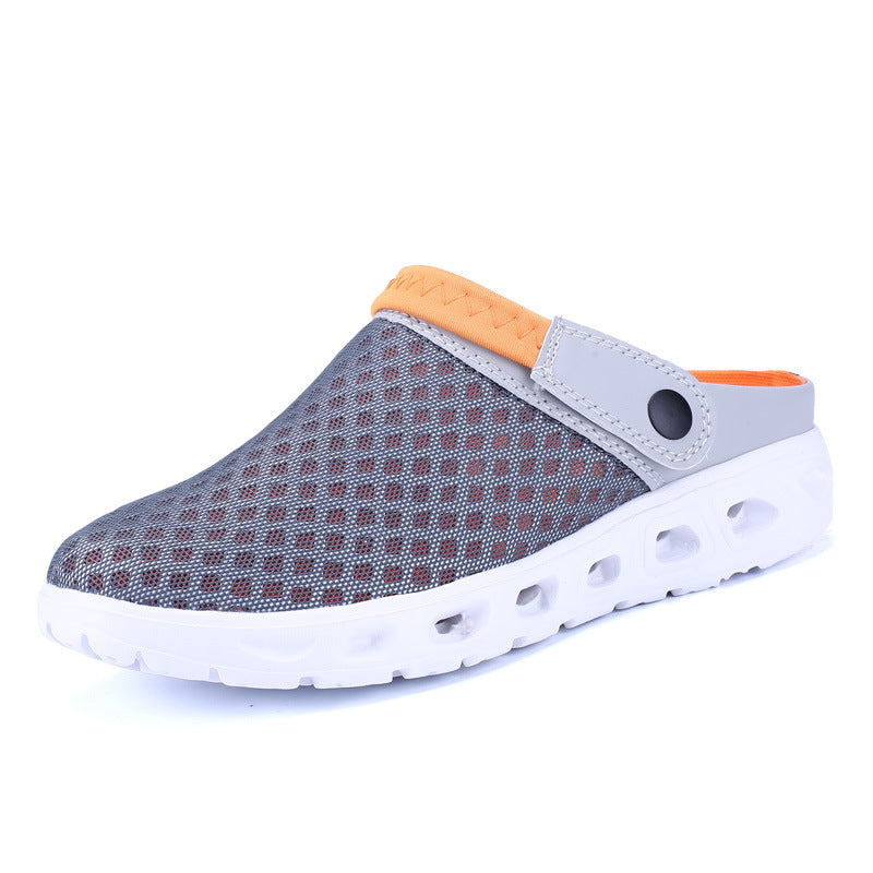 Men's Mesh Honeycomb Dense Mesh Outdoor Beach Half Slippers