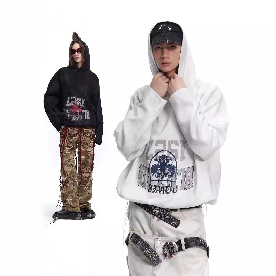 Batik Dirty Print Hoodie Pullover Hooded