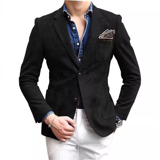 Men's Solid Color Loose And Versatile Suit Jacket