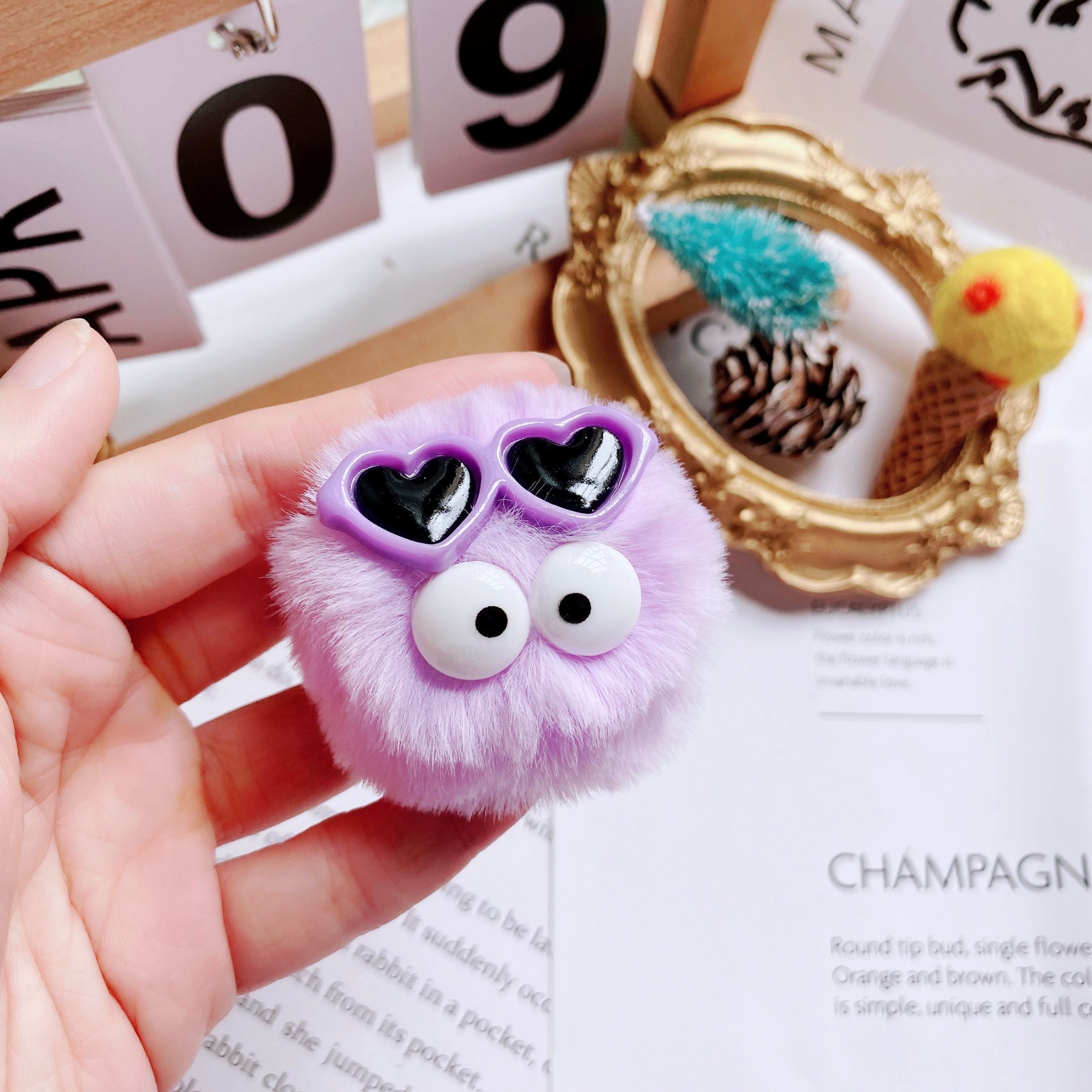 Shoe Buckle Sunglasses Color Wool Ball