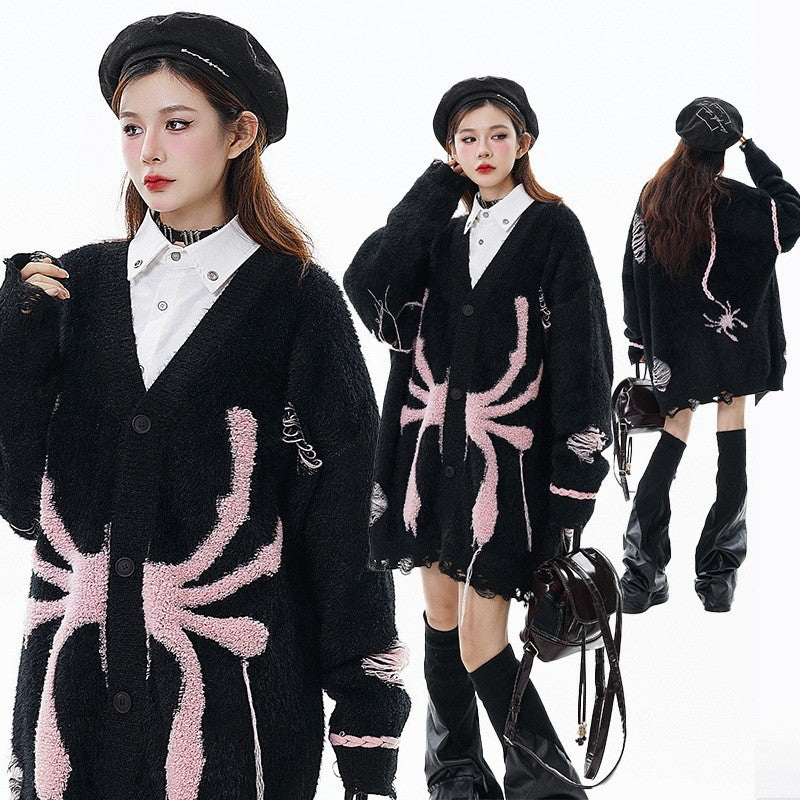 Loose Knitted Cardigan Couple Sweater